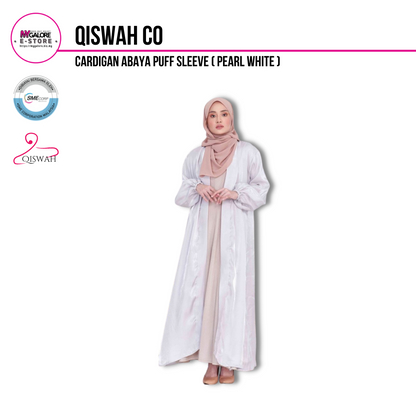 Cardigan Abaya Puff Sleeve | Qiswah Co - MyGalore